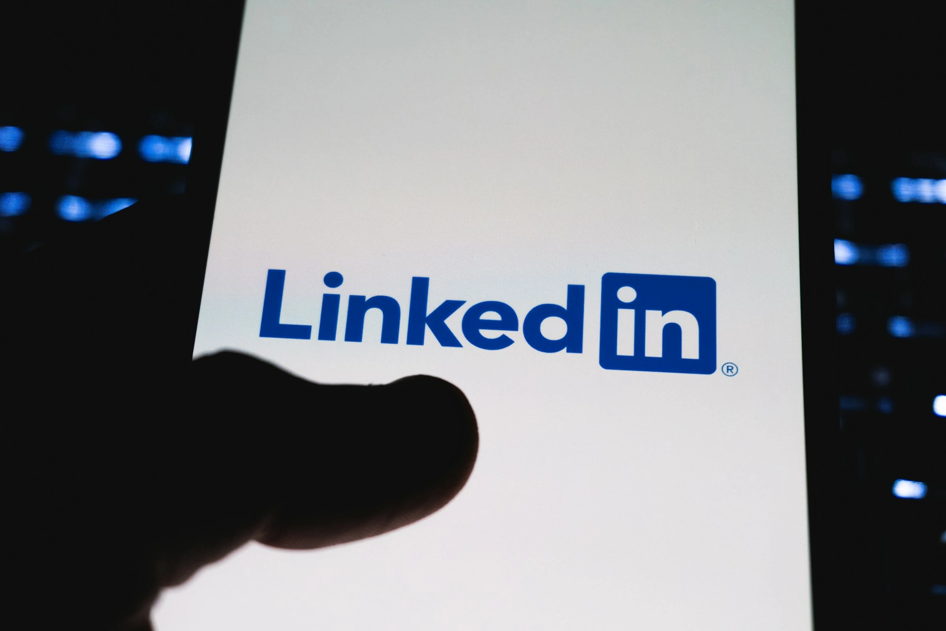 Screen showing linkedin app