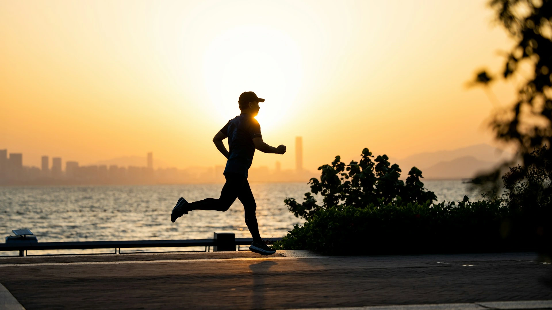 Man running outside