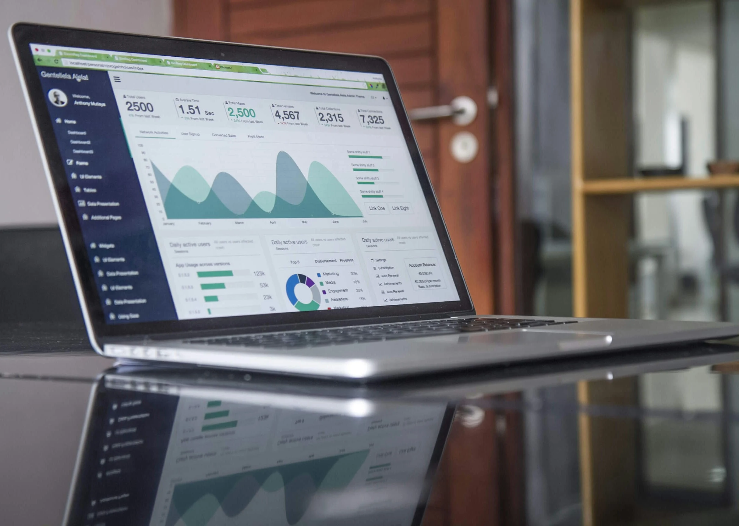 Lapto showing Data Analysis